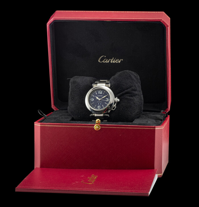 CARTIER PASHA 2475 BLU DIAL FULL SET - immagine 9