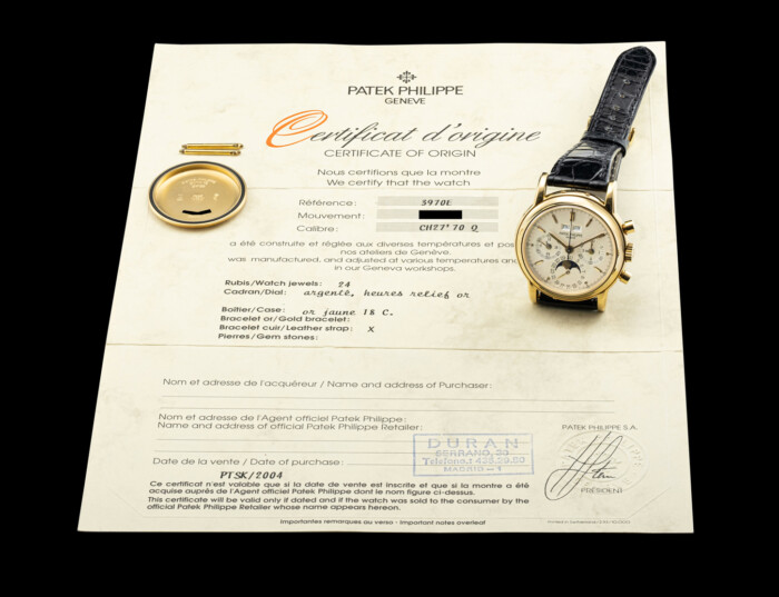 PATEK PHILIPPE 3970E CALENDARIO PERPETUO FULL SET - immagine 13